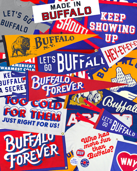 Oxford Pennant's `Buffalo Forever` and `Touchdown Plow` merch. (Photos courtesy of Oxford Pennant)